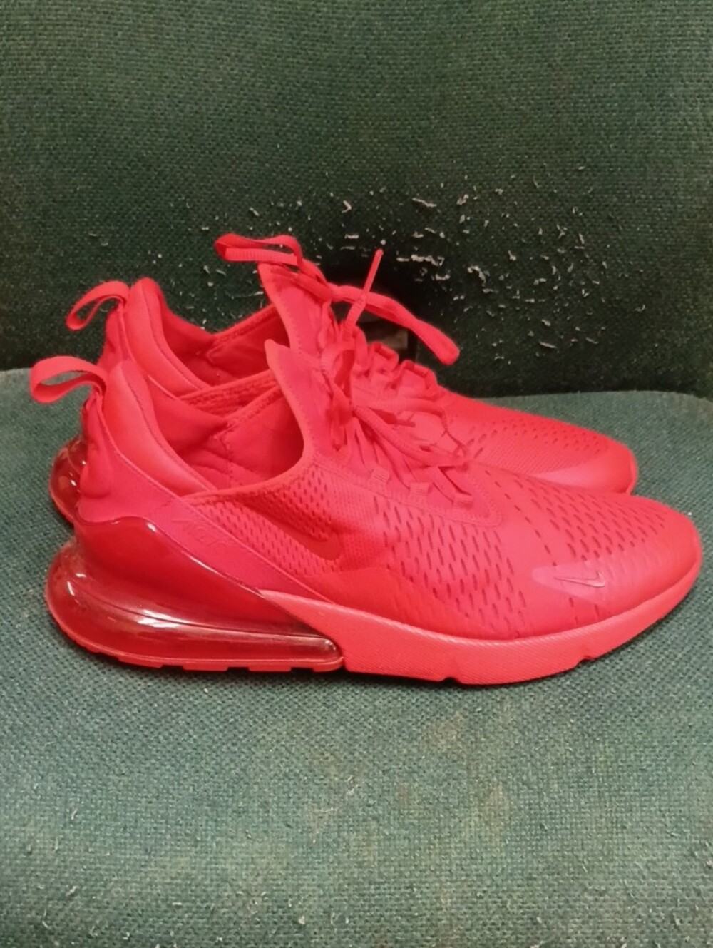 Nike Mens Red Air Max 270-Style Sneakers